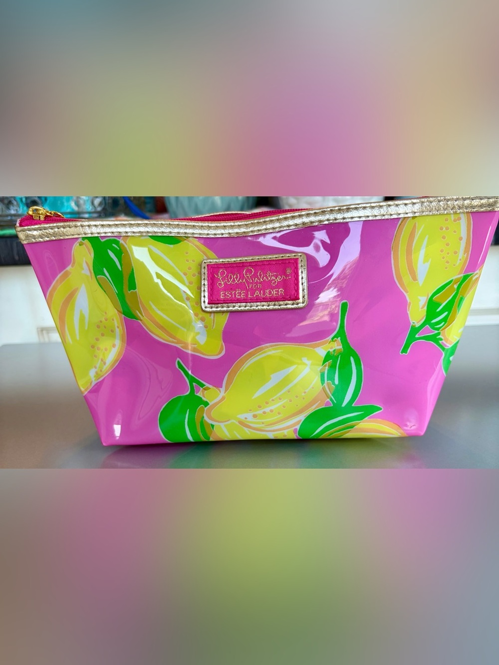 🍓Estee Lauder & Lily Pulitzer Lemon Print Cosmetic Pouch
